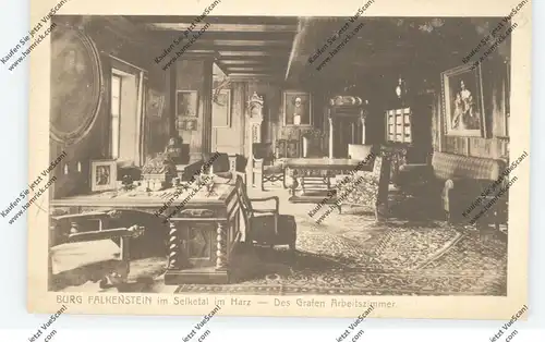 0-4721 FALKENSTEIN, Burg Falkenstein, Des Grafen Arbeitszimmer