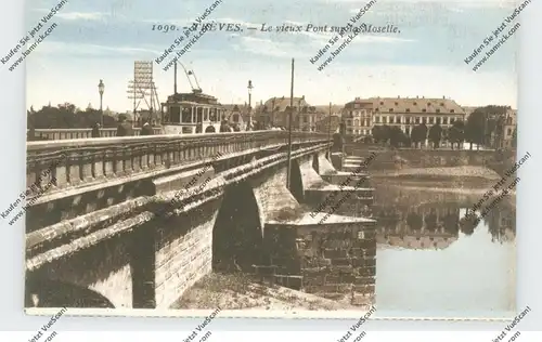 5500 TRIER, Alte Moselbrücke, Strassenbahn / Tram, 20er Jahre