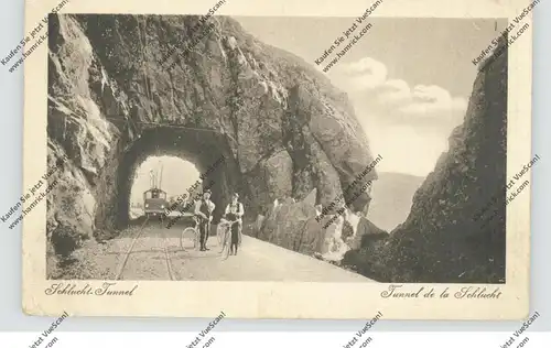 F 68140 SOULTZEREN / SULZERN, Schlucht - Tunnel, Strassenbahn / Tram, Fahrräder