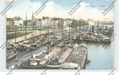 BINNENSCHIFFE - RHEIN, Frachtschiffe im Duisburger Hafen, 1923