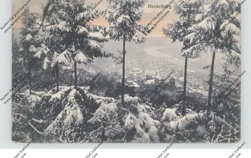 6900 HEIDELBERG, Heidelberg im Schnee, 1910