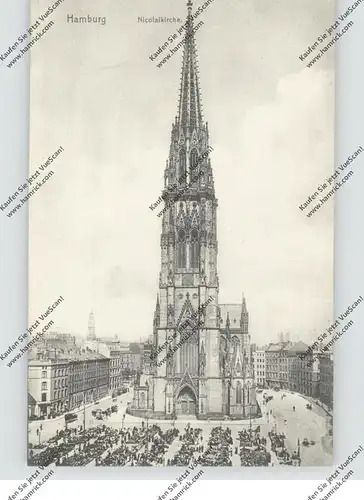 2000 HAMBURG, Nicolaikirche, Markt, 1911