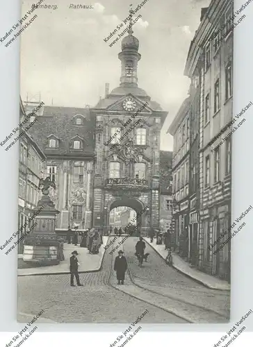 8600 BAMBERG, Rathaus, belebte Szene