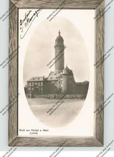 6230 HÖCHST, Schloß, Präge-Karte, 1918