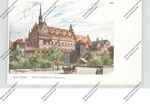 8500 NÜRNBERG, Germanisches Museum, Künstler-Karte Heinrich Kley