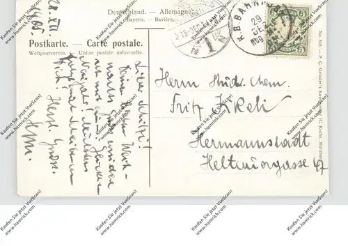 8500 NÜRNBERG, Germanisches Museum, Künstler-Karte Heinrich Kley