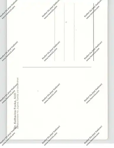 POLITIK - Dr. Katharina Focke, Bundesministerin für Jugend, Familie und Gesundheit, Original-Autogramm