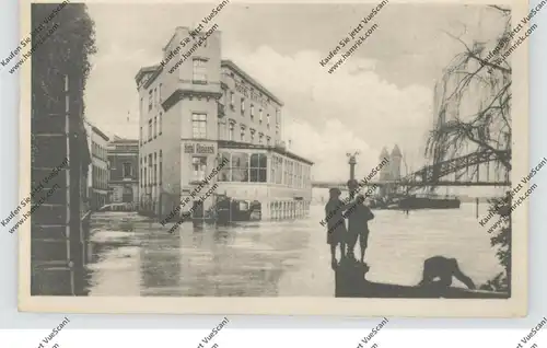 5300 BONN, Hochwasser 1920 am Hotel Rheineck