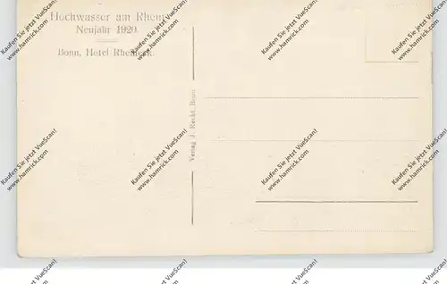 5300 BONN, Hochwasser 1920 am Hotel Rheineck
