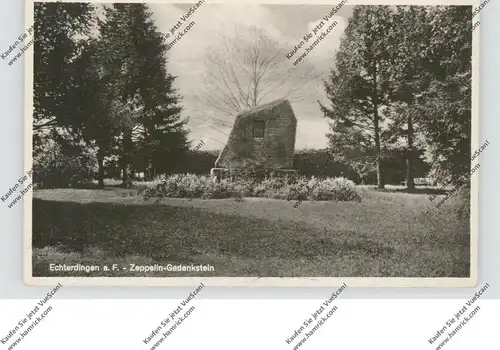 7022 ECHTERDINGEN, Zeppelin-Gedenkstein, 1944, Feldpost