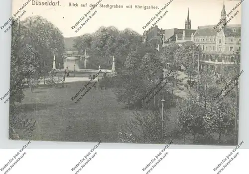 4000 DÜSSELDORF, Königsallee, Stadtgraben, 1907