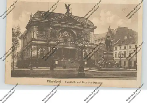 4000 DÜSSELDORF, Kunsthalle, Bismarck-Denkmal, 1919