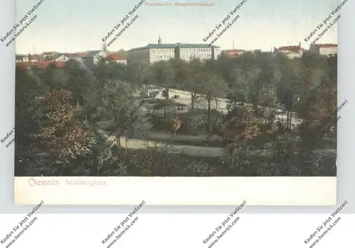 0-9000 CHEMNITZ, Schillerplatz, Technische Staatslehranstalt, ca. 1905