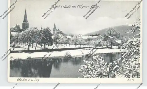 5227 WINDECK - HERCHEN im Schnee, Neujahrskarte, 1931