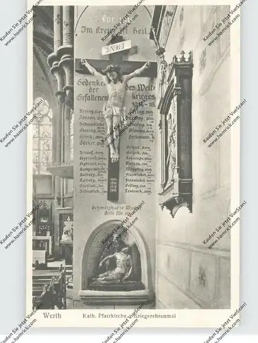 4294 ISSELBURG - WERTH, Katholische Pfarrkirche, Innenansicht, Kriegerdenkmal