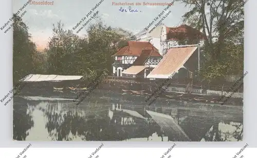 4000 DÜSSELDORF, Schwanenspiegel und Fischerhäuschen, 1921
