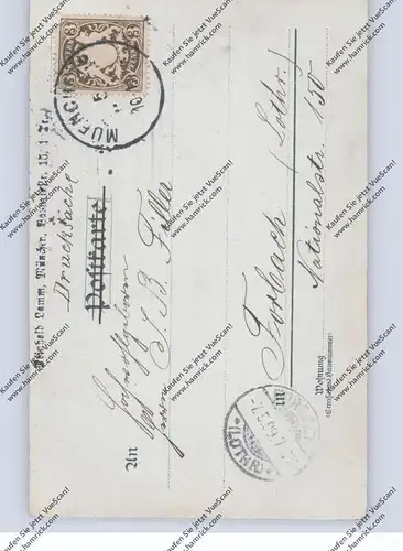 8000 MÜNCHEN, Siegesthor, Mondschein-Karte, 1899