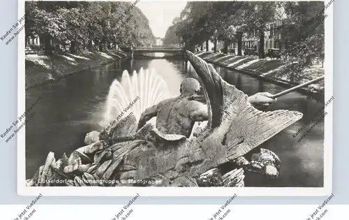 4000 DÜSSELDORF, Tritonengruppe im Stadtgraben, 1932