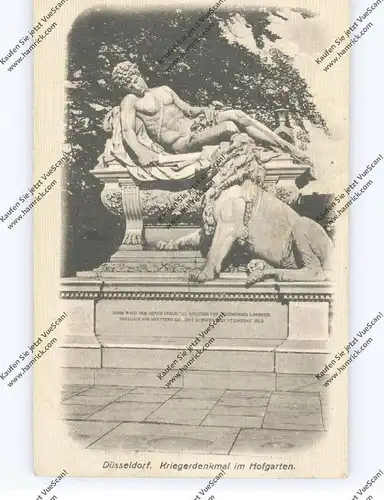 4000 DÜSSELDORF, Kriegerdenkmal im Hofgarten, Druckstelle