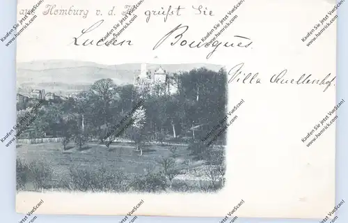 6380 BAD HOMBURG, Gruss aus...,1899, wahrscheinlich Teil einer Doppelkarte