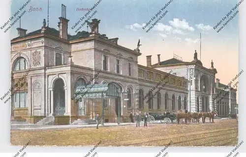 5300 BONN, Hauptbahnhof, Droschken, 1923, franz. Militärpost