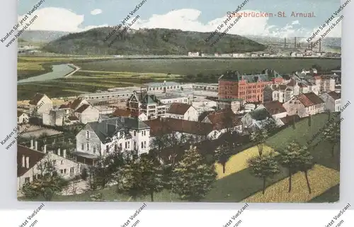 6600 SAARBRÜCKEN - ST. ARNUAL, Gesamtansicht mit Kaserne, 1919