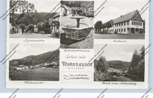 6340 DILLENBURG - FROHNHAUSEN, Lindenallee, Rathaus.... 1958