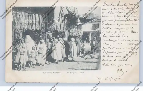 TUNESIE - TUNIS, Epiciers Arabes, 1900