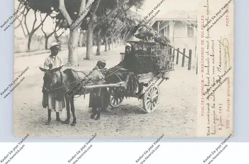 EGYPT - PORT SAID, Poultry Vendor, 1907