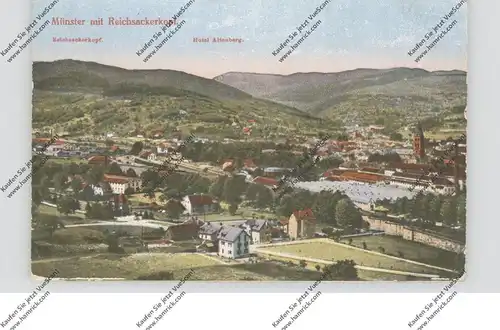 F 68140 MUNSTER / MÜNSTER, Panorama mit Reichsackerkopf, 1919