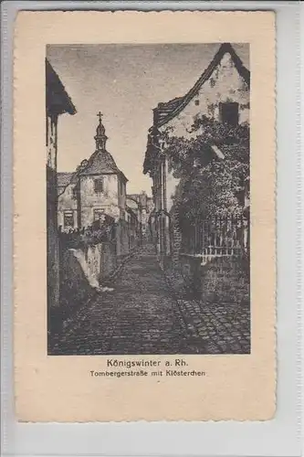 5330 KÖNIGSWINTER, Tombergerstrasse mit Klösterchen 1936, Künstler-Karte A.E.Euchler