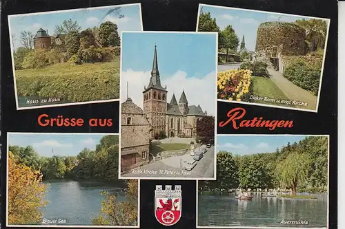 4030 RATINGEN, Mehrbildkarte, Stadtwappen
