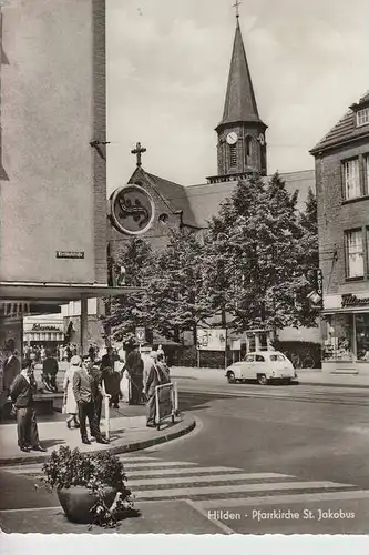 4010 HILDEN, Kirchhofstrasse,  Pfarrkirche St.Jakobus 196...