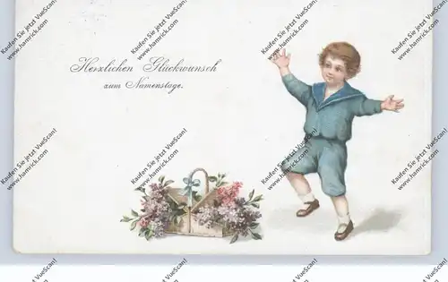 KINDER - Junge mit Blumenkorb, 1922