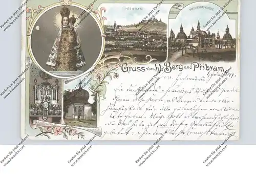 BÖHMEN & MÄHREN - PRIBRAM, Lithographie 1899