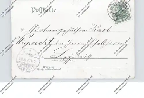 0-4250 EISLEBEN - BISCHOFRODE, Lithographie, Gasthaus zum Waldhaus, Försterwiese