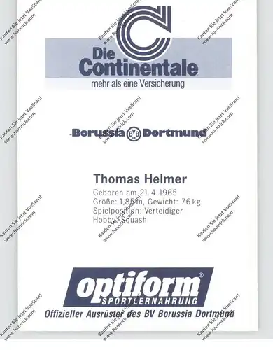 FUSSBALL - BORUSSIA DORTMUND - THOMAS HELMER, Autogramm