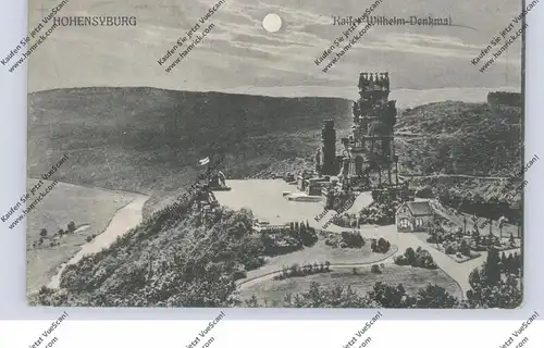 4600 DORTMUND - SYBURG, Kaiser-Wilhelm-Denkmal auf Hohensyburg, Mondschein-Karte