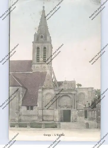 F 95127 CERGY, l'Eglise, color