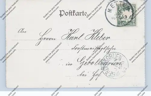 8354 METTEN, Klosterhof mit Studienkirche, 1902