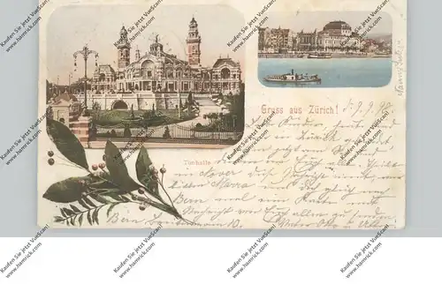 CH 8000 ZÜRICH ZH, Gruss aus...1898, Tonhalle
