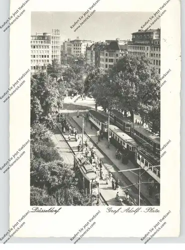 4000 DÜSSELDORF, Graf Adolf Platz, Strassenbahnen / Tram, 1956