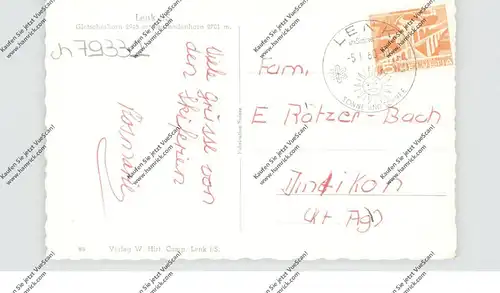 CH 3775 LENK BE, Gletscherhorn / Laufbodenhorn, 1960