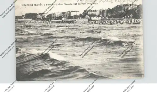 0-2255 HERINGSDORF - BANSIN / USEDOM, Blick auf den Strand 1922