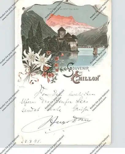 CH 1820 VEYTAUX - CHILLON, Lithographie 1898