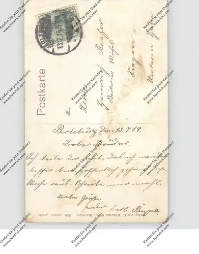 5920 BAD BERLEBURG, Partie an der Odeborn, 1914, kl. Druckstelle