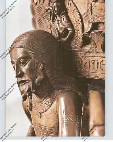 3200 HILDESHEIM, Dom, Taufbecken, Trägerfigur