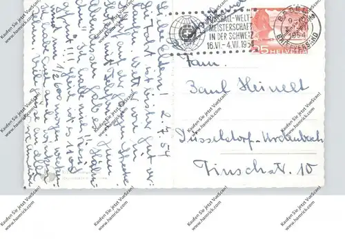 FUSSBALL - WM 1954 Schweiz, Werbestempel Basel