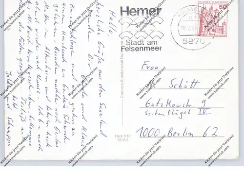 5870 HEMER, Ortsansicht, Felsenmeer