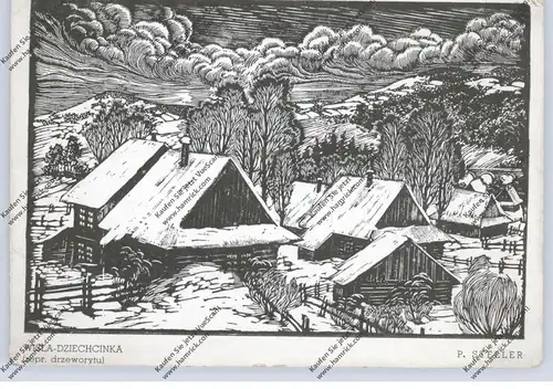 OBER-SCHLESIEN - WEICHSEL-DZIECHCINKA / WISLA (Teschen), Künstler-Karte P.Steller